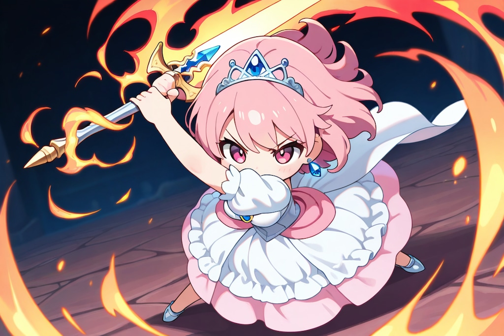 炎の剣を習得した姫様