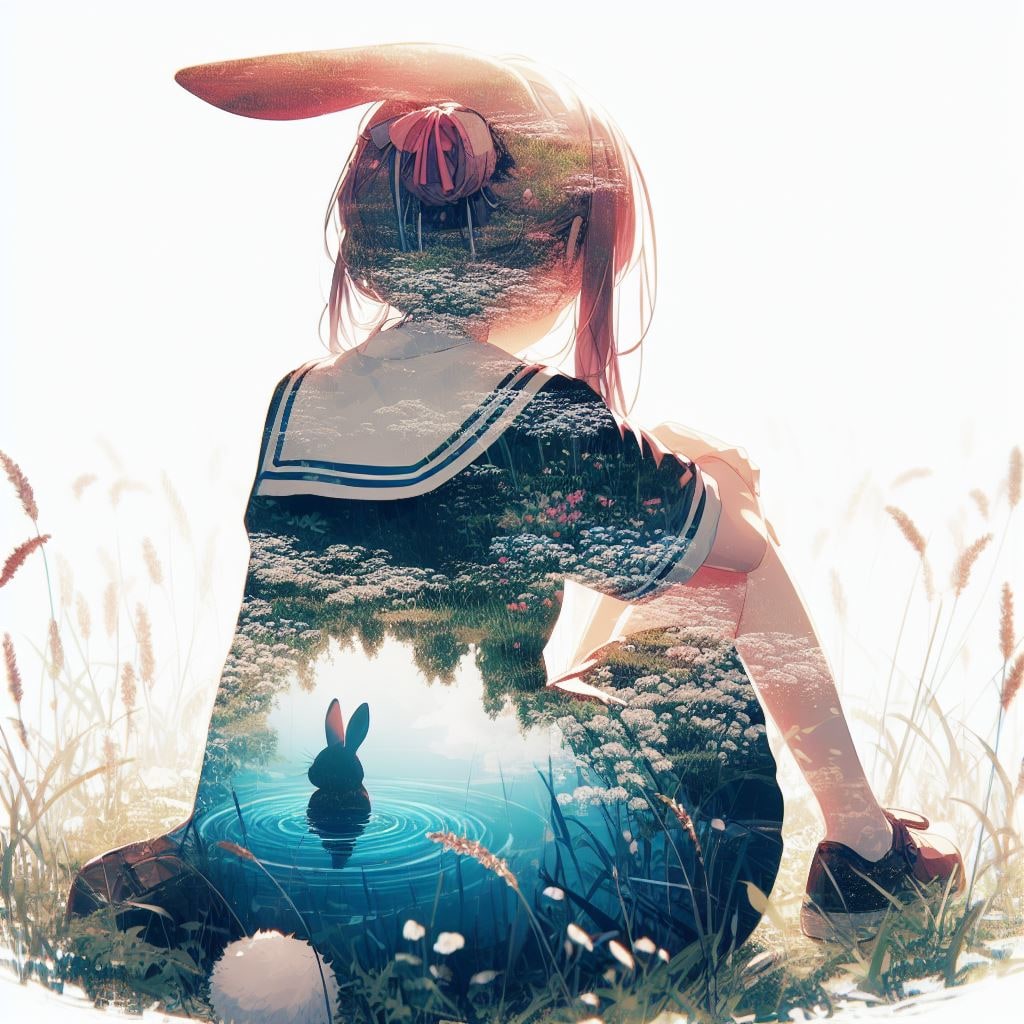 二重露光と少女40