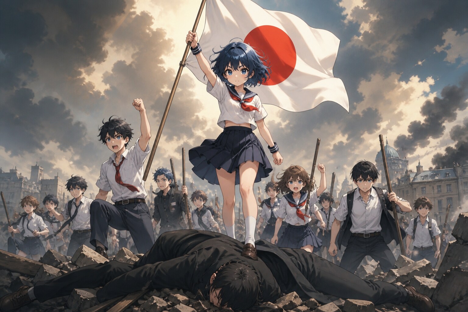 民衆を導く少女