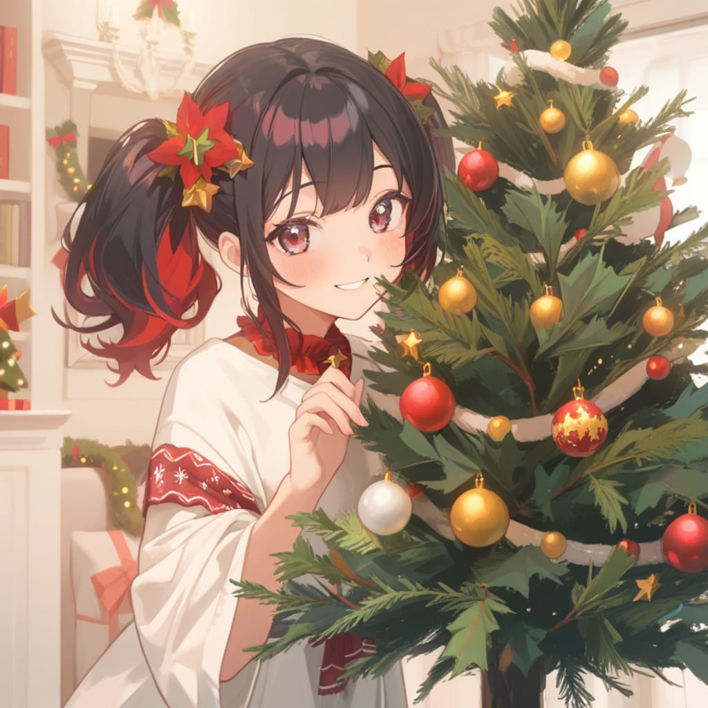 ツリーの飾付け