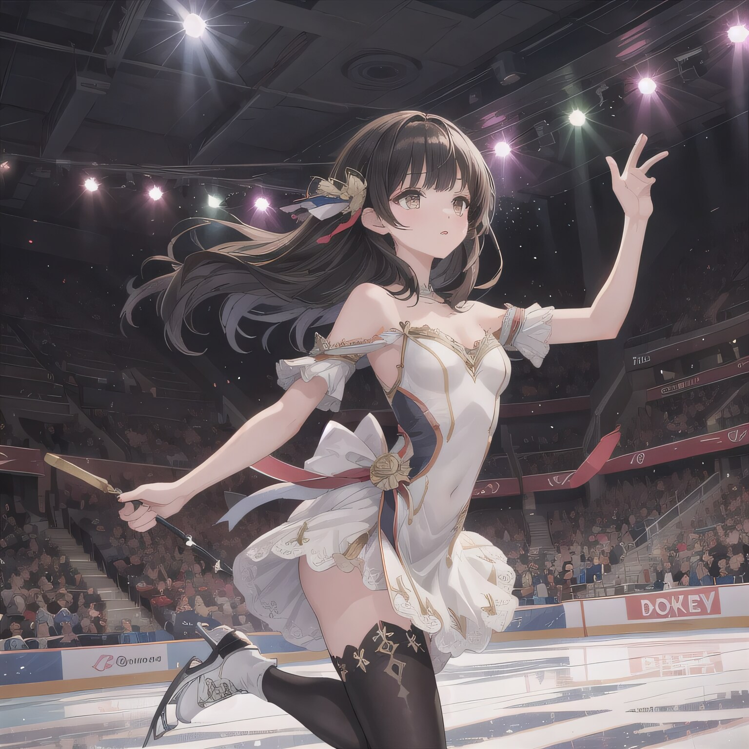 黒髪ロングでフィギュアの少女１７ | の人気AIイラスト・グラビア