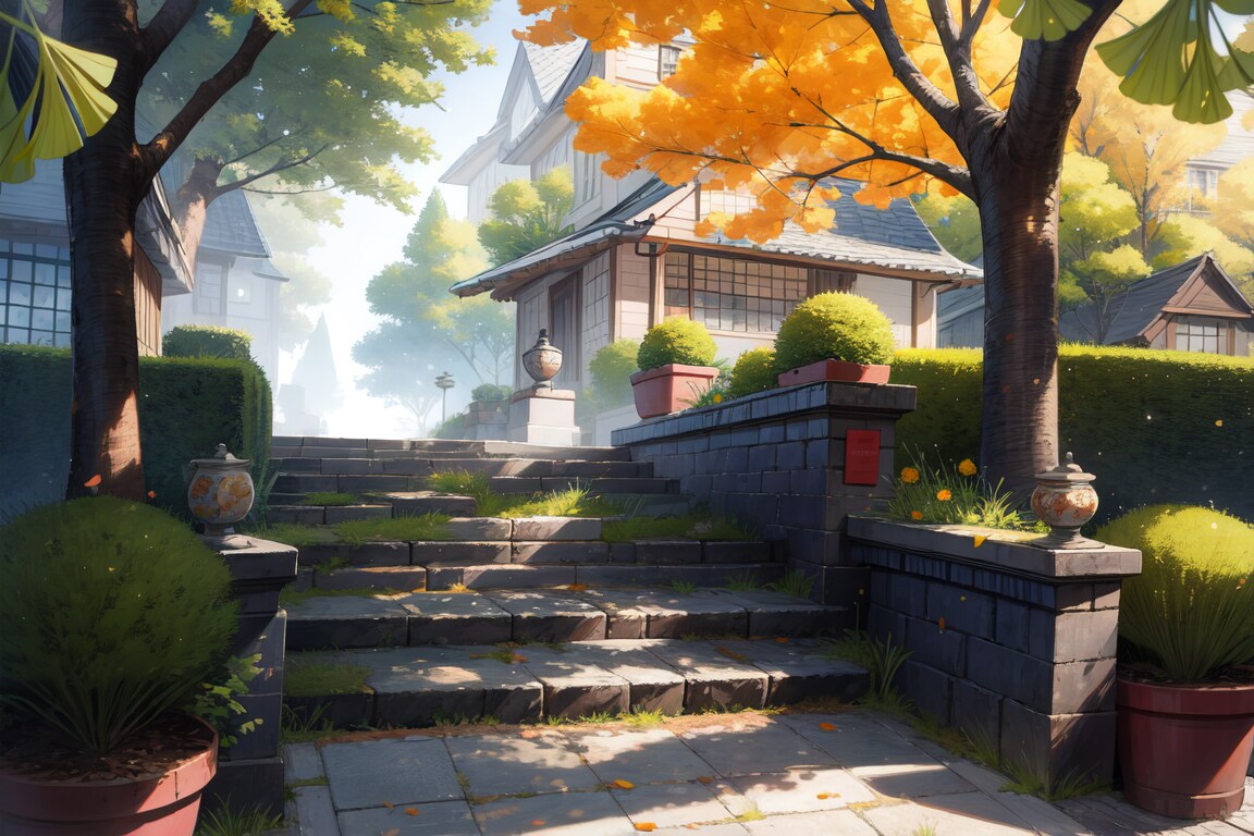 秋口の木陰