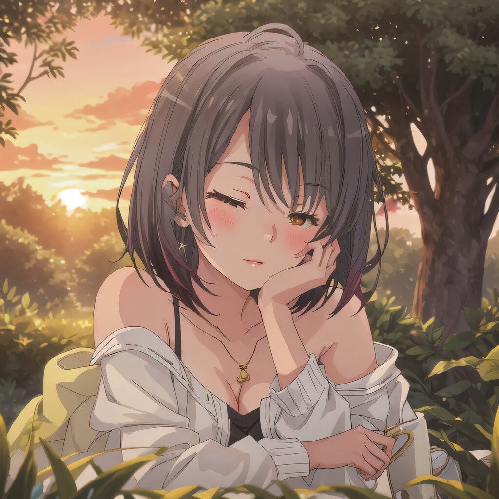 黒髪ボブで洋装の少女３