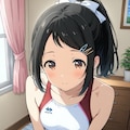 競泳水着姿のポニテちゃん💞✨ 2枚目