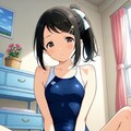 競泳水着姿のポニテちゃん💞✨ 3枚目