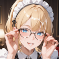 眼鏡メイドさんに顔射（３枚あるよ） 3枚目