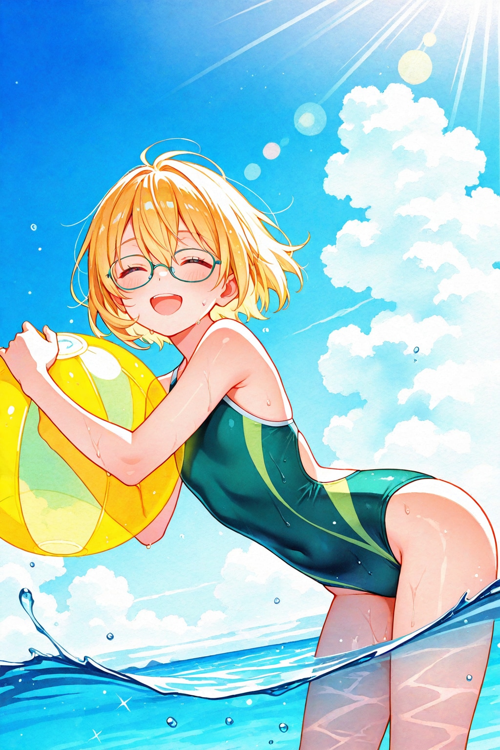 冬の水着と夏の水着