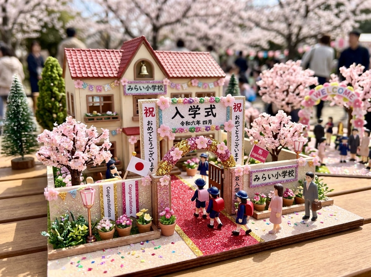 『入学式の学校ミニチュアラメ入り』 | の人気AIイラスト・グラビア