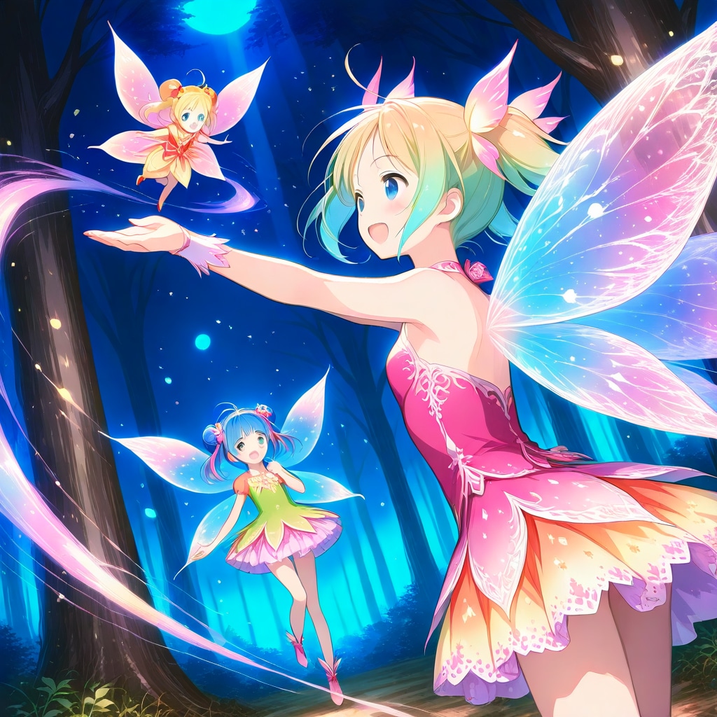 月夜に踊る妖精たち