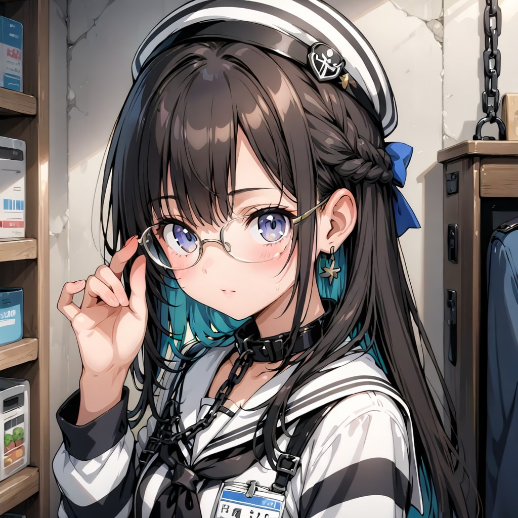 黒髪メガネのサマーバ刑ション