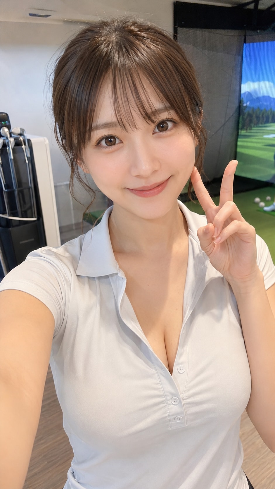 ゴルフウェアセルフィー