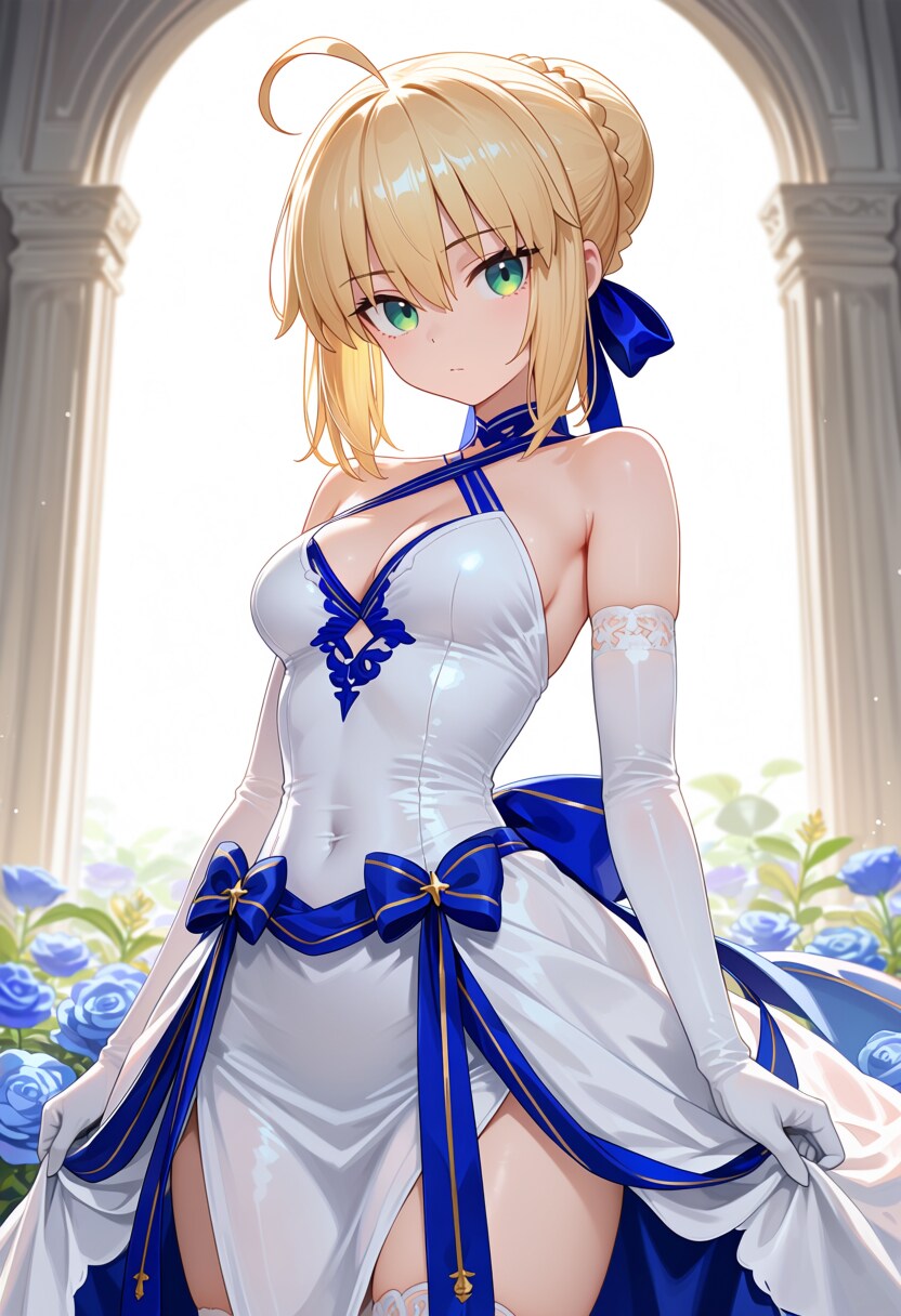 青薔薇とドレス