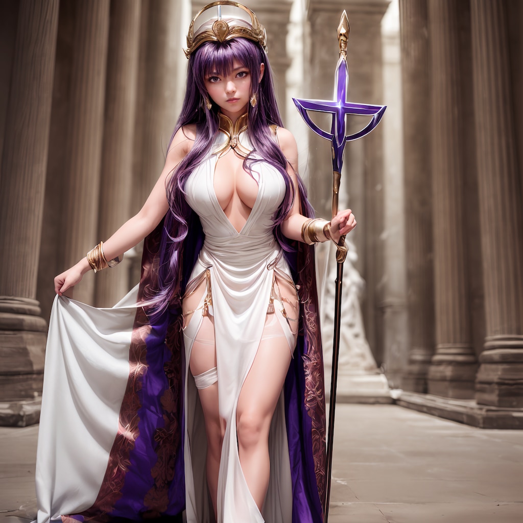 聖闘士星矢の美少女「城戸沙織」の美しき聖衣姿が織りなす古代ギリシャの神話世界