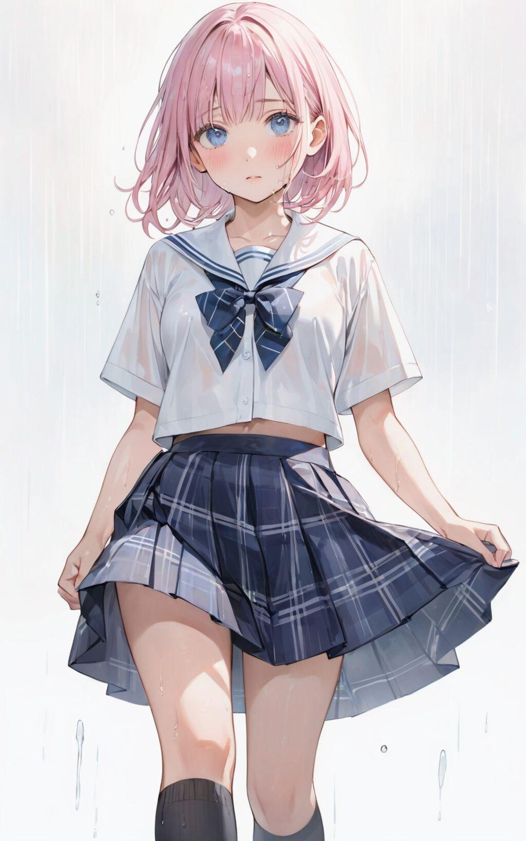 雨に濡れた帰り道