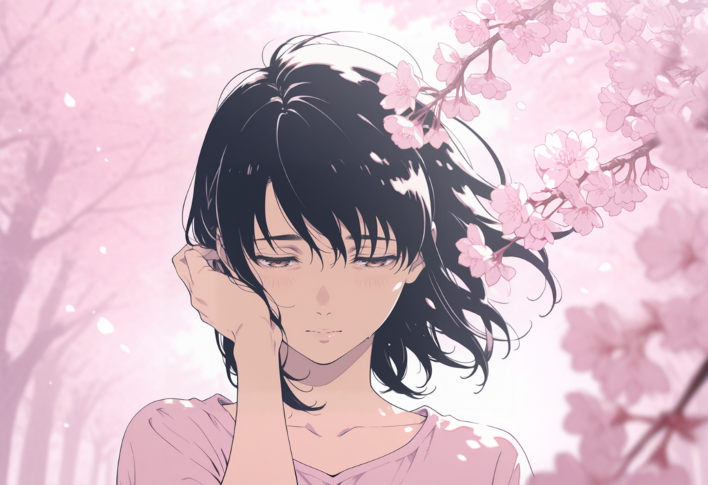 Thinking of you in the season when the cherry blossoms are falling