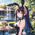 黒うさぎさんのティータイム 2枚目
