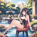 黒うさぎさんのティータイム 5枚目