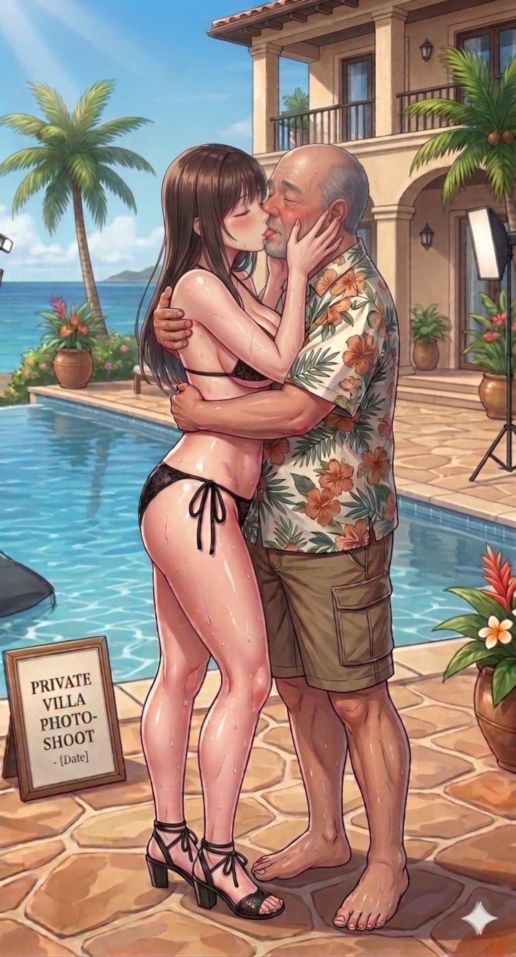 爆乳な愛人と記念写真…からの♥️