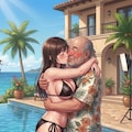 爆乳な愛人と記念写真…からの♥️ 5枚目