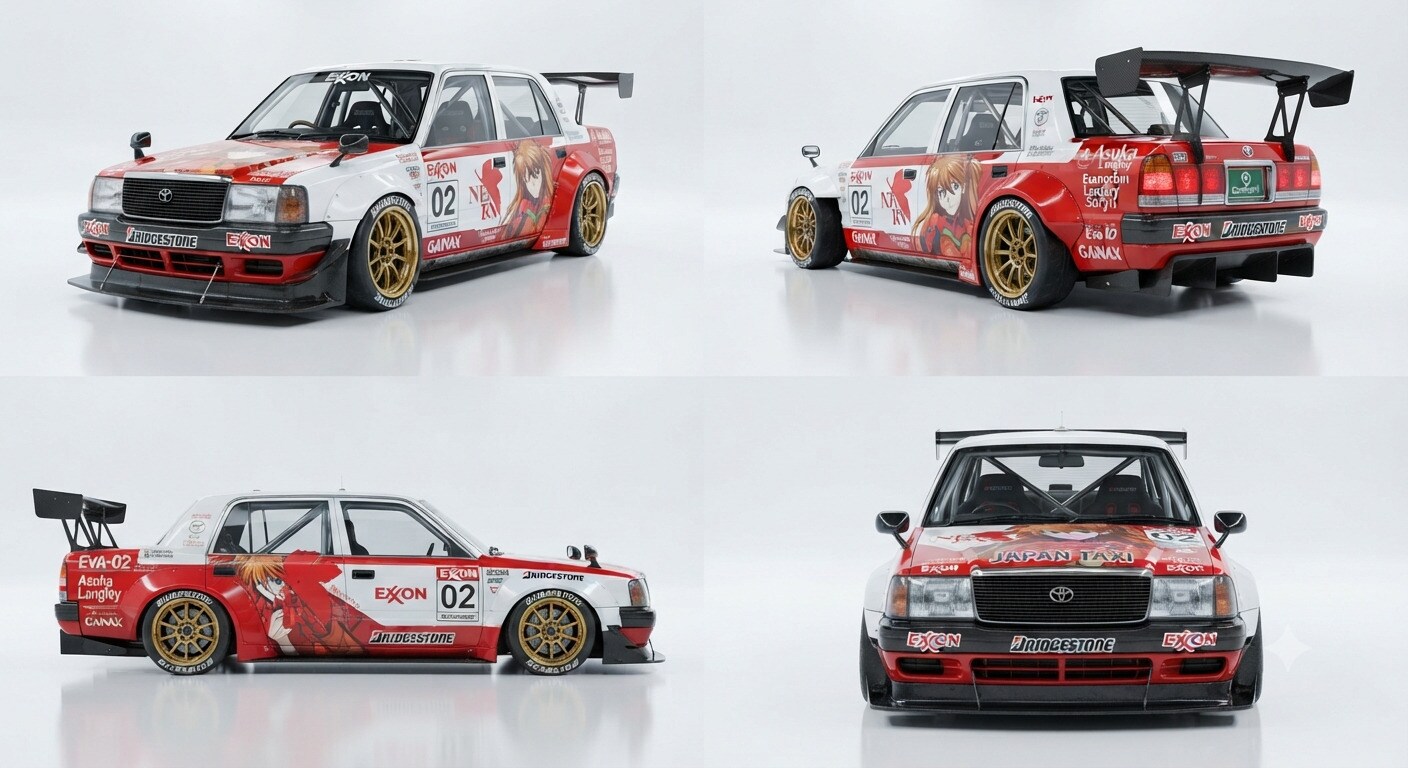 新世紀エヴァンゲリオン痛車コンフォートレーシングカー | の人気AIイラスト・グラビア