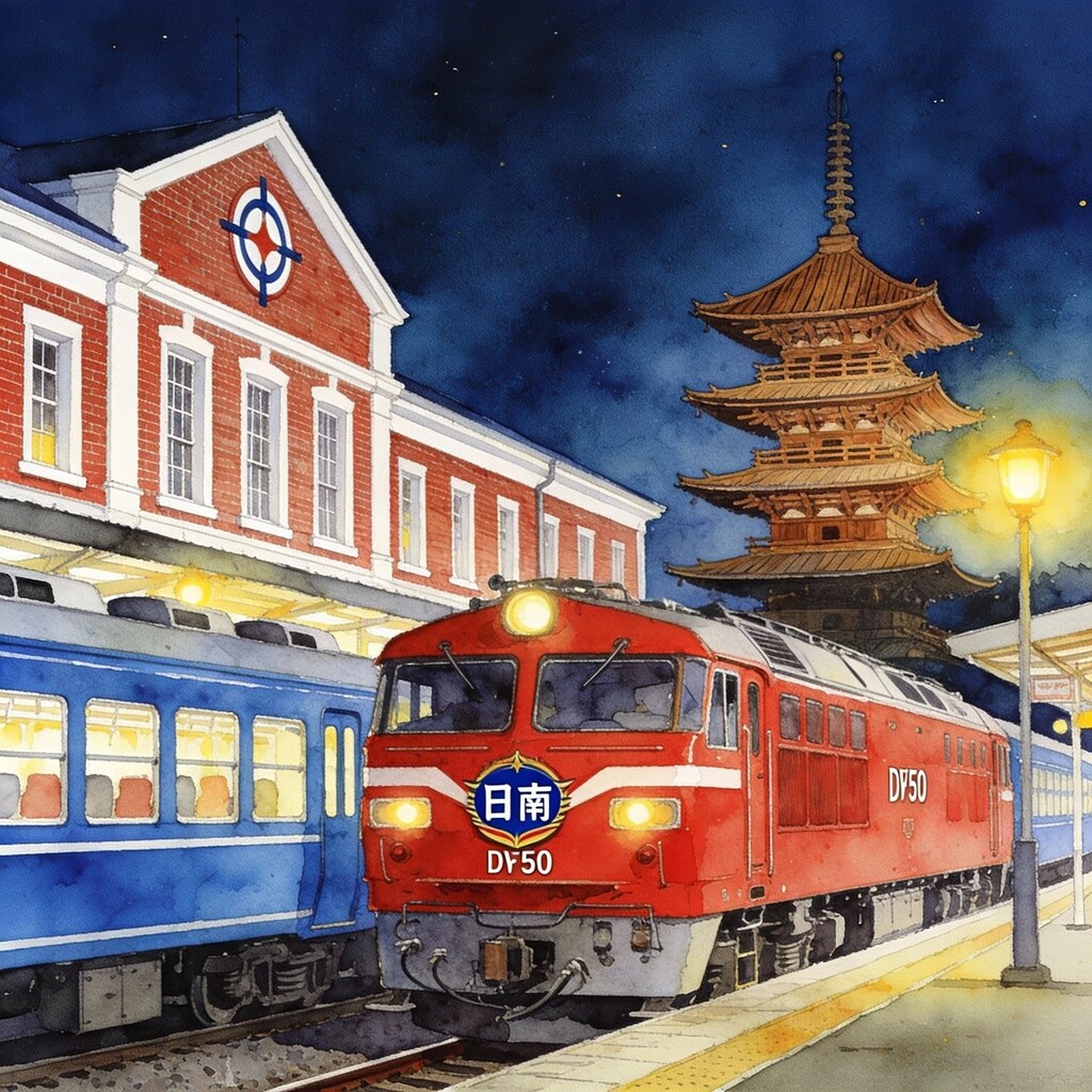 夜の駅（日南号）