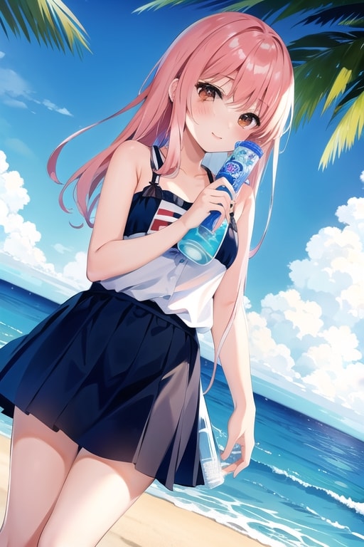 ビーチ散策 | の人気AIイラスト・グラビア