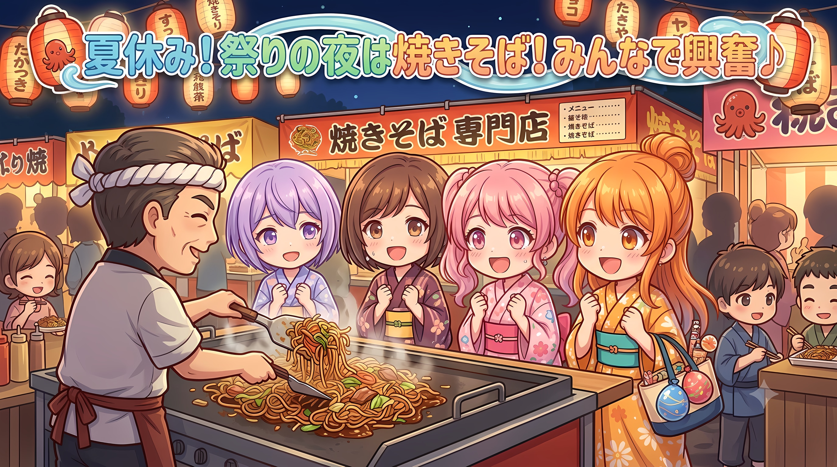 今日の夏休み（お祭り焼きそば２）