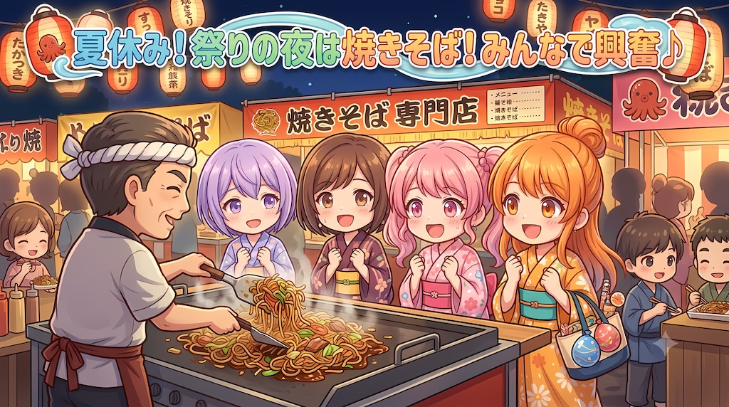 今日の夏休み（お祭り焼きそば２）