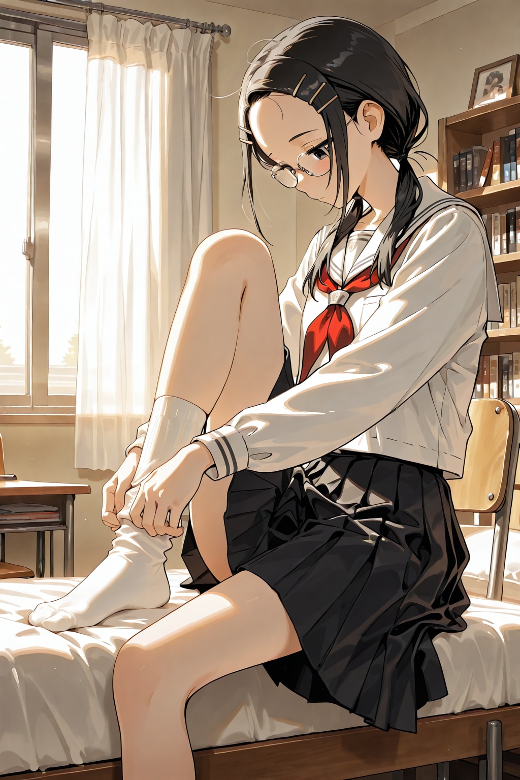 眼鏡×公立ダサ制服女子５５