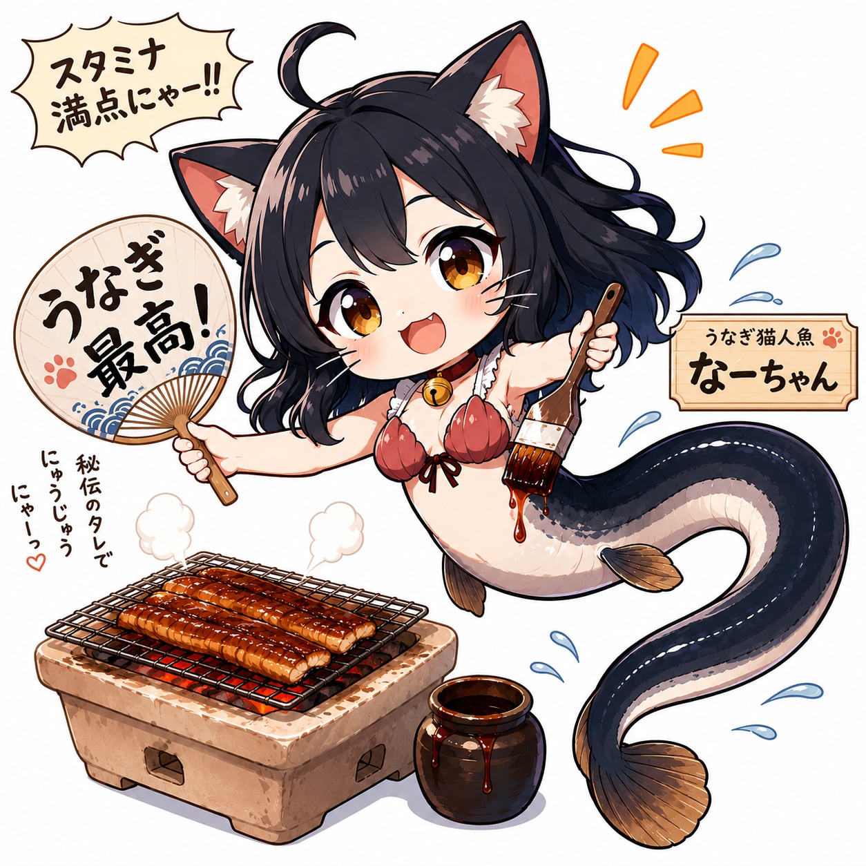 脳内居館のうなぎ猫人魚・なーちゃん