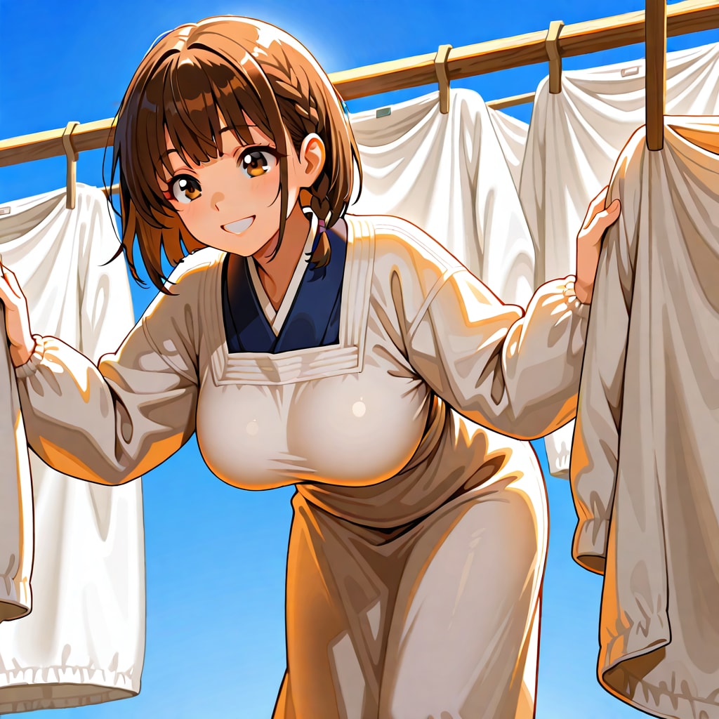 割烹着の女性　LILY版