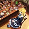 ゴスロリin和風喫茶 3枚目