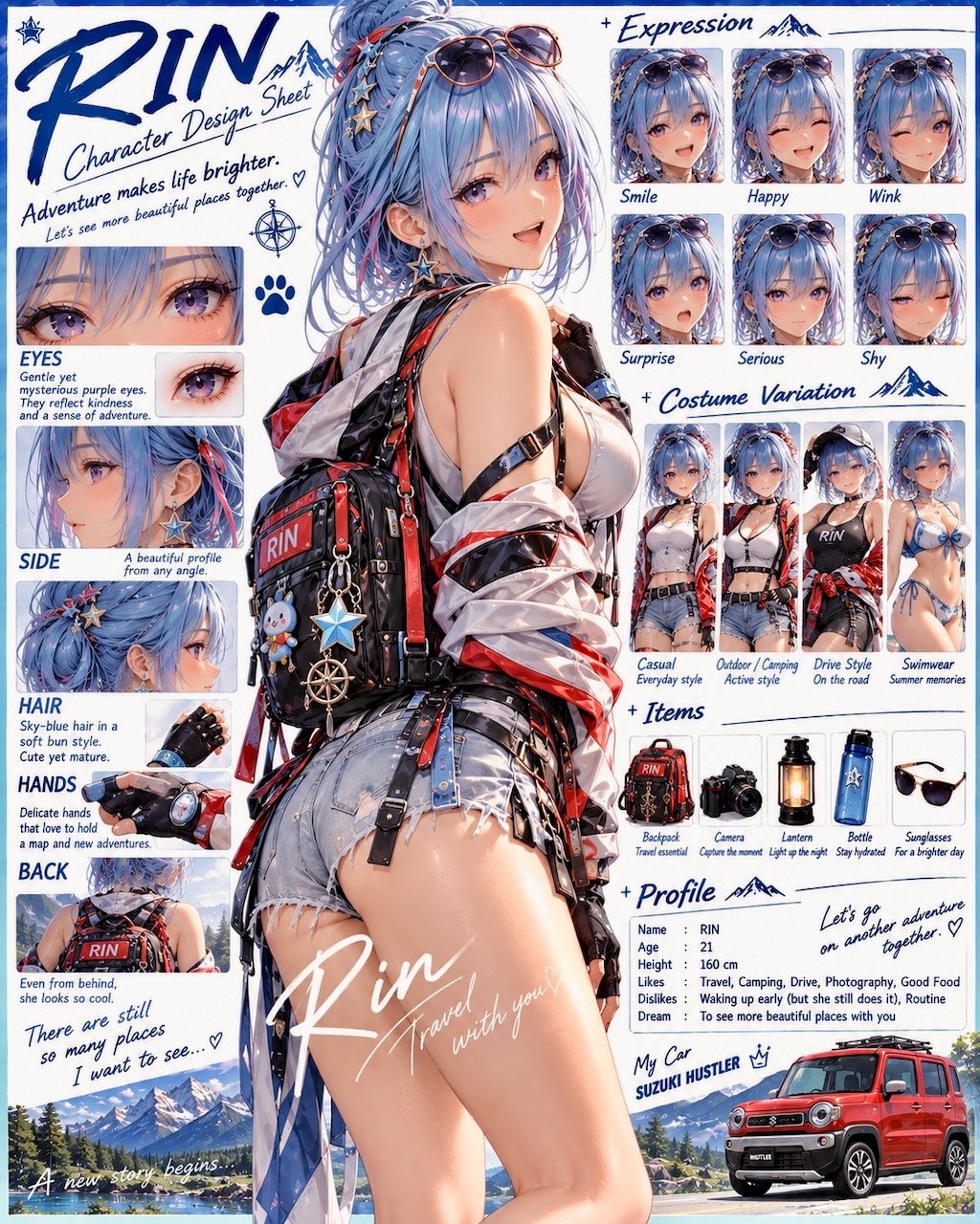 リンちゃんです❤️ HANANOMIZU CHARACTER DESIGN ARCHIVE