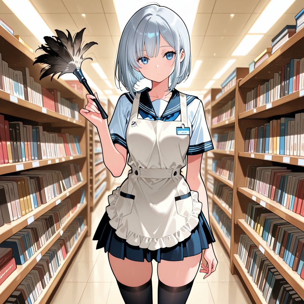 銀髪は至高、本屋さんでアルバイト