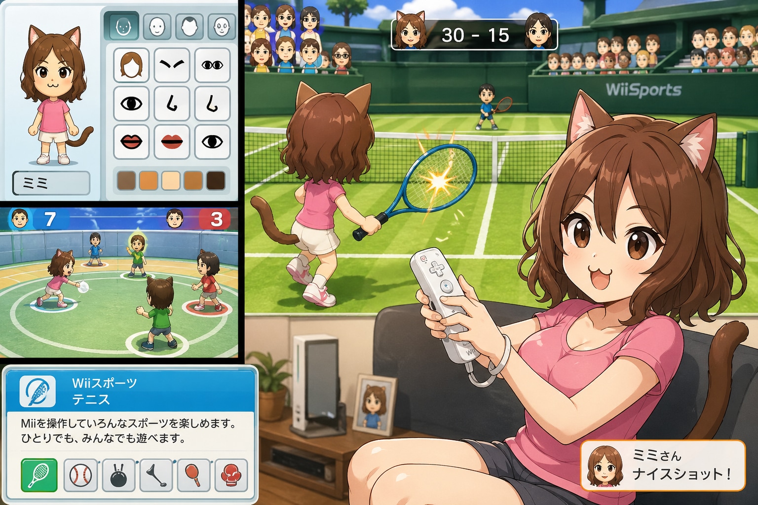 〇iiスポーツを遊ぶミミ