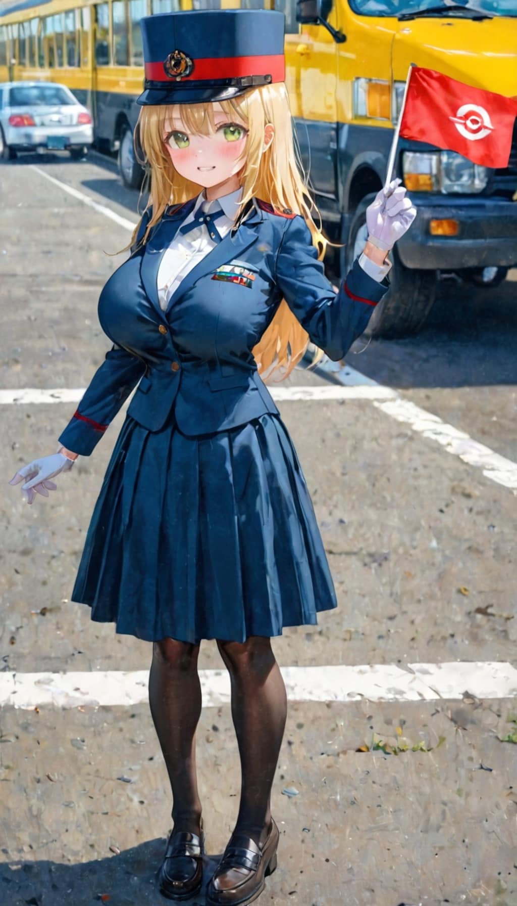 小さくても一生懸命なバスガイドさん