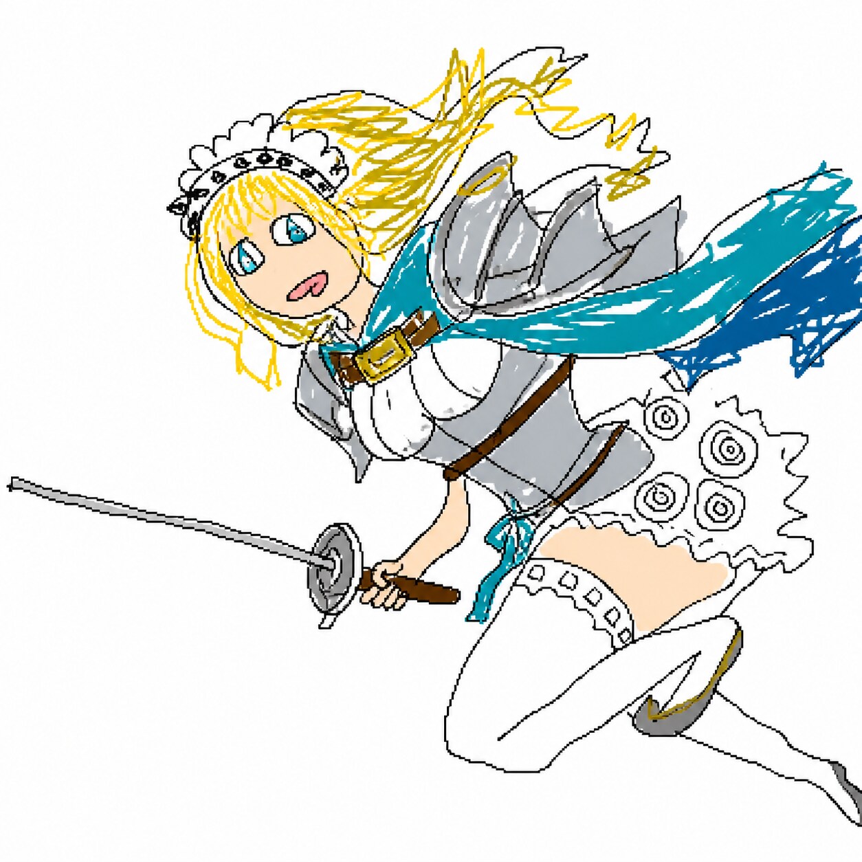マウスでMSペイントを使って描いたような感じにしてください