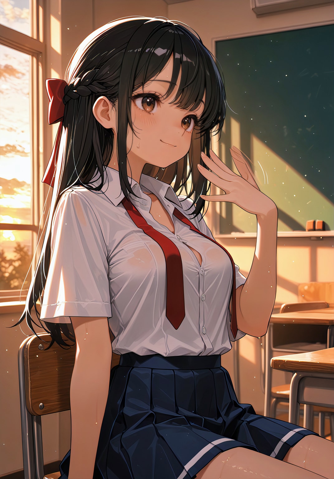 ちょっとだけ着崩した咲夜