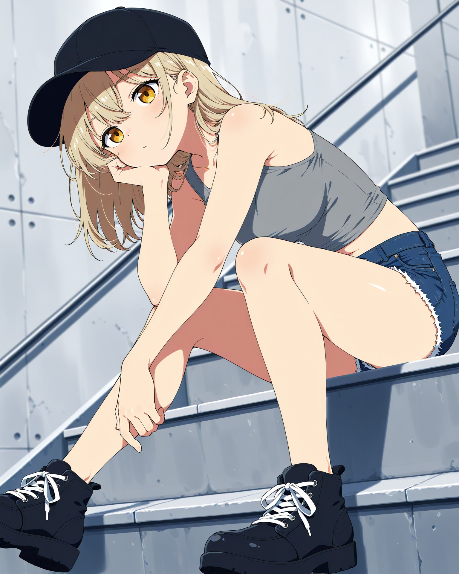 階段での撮影