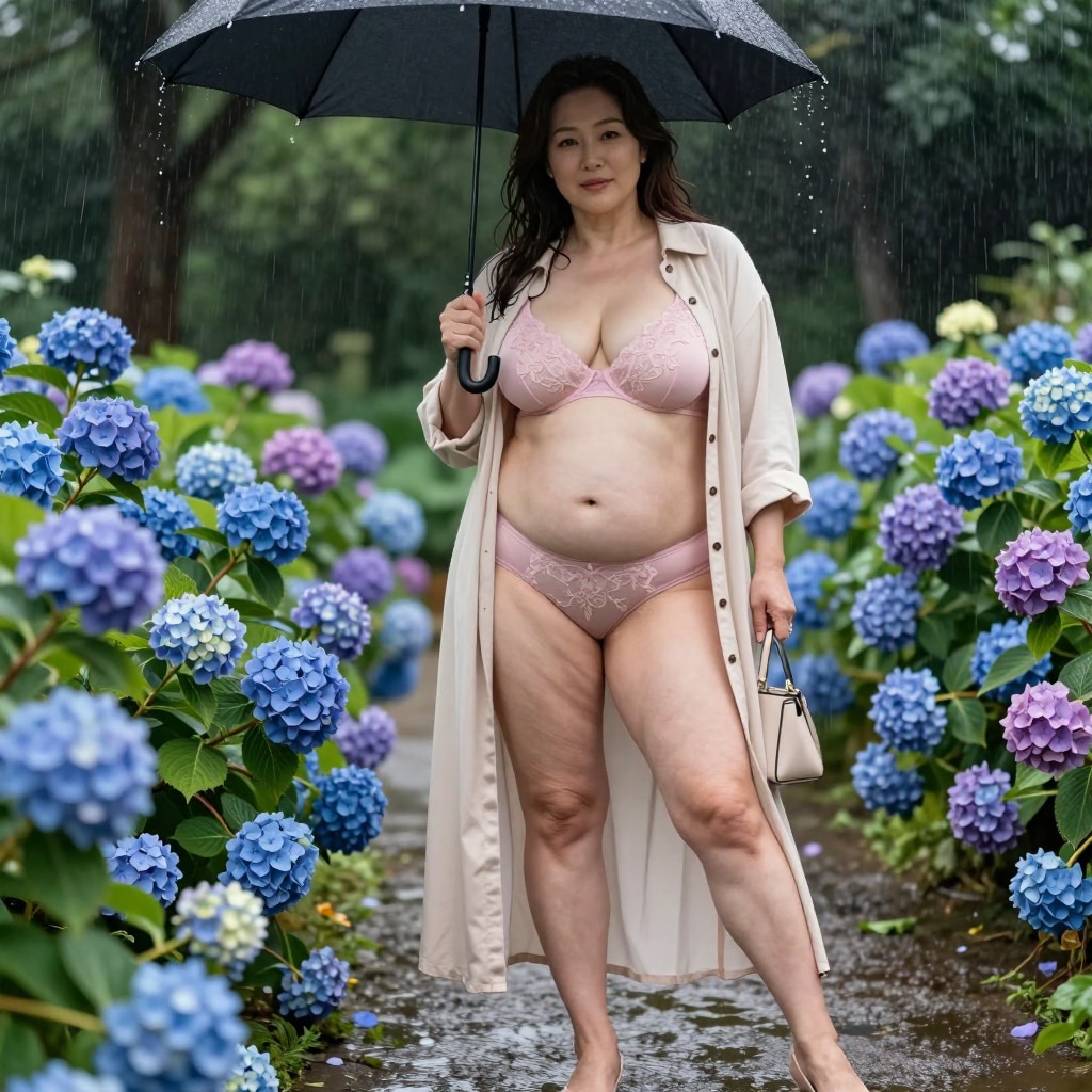 雨の日の紫陽花（母親編）