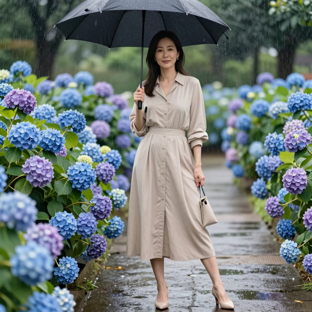 雨の日の紫陽花（母親編）