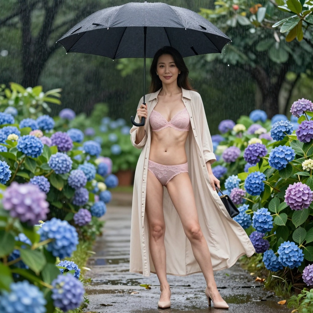 雨の日の紫陽花（母親編）