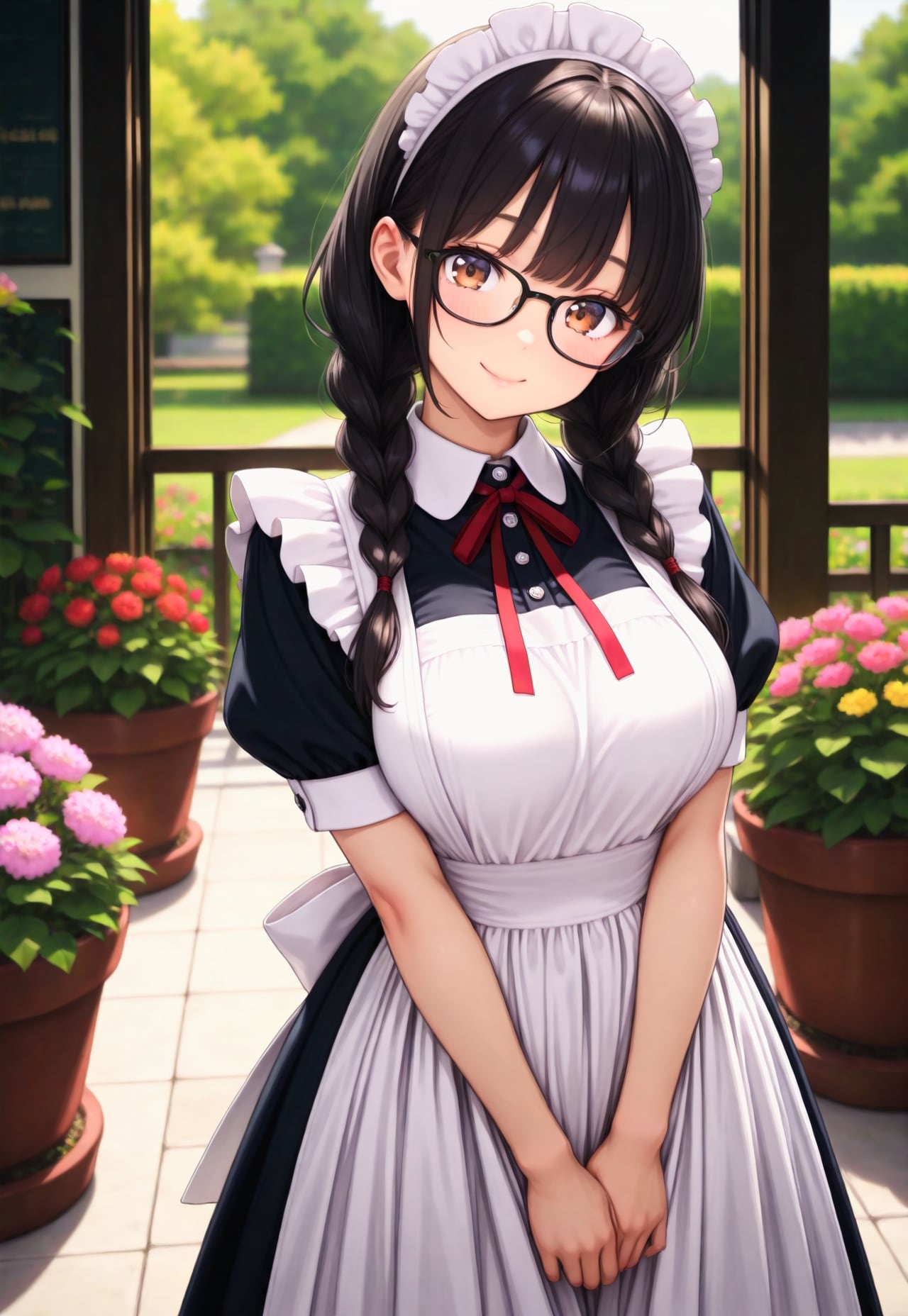 1755（眼鏡三つ編みメイド）