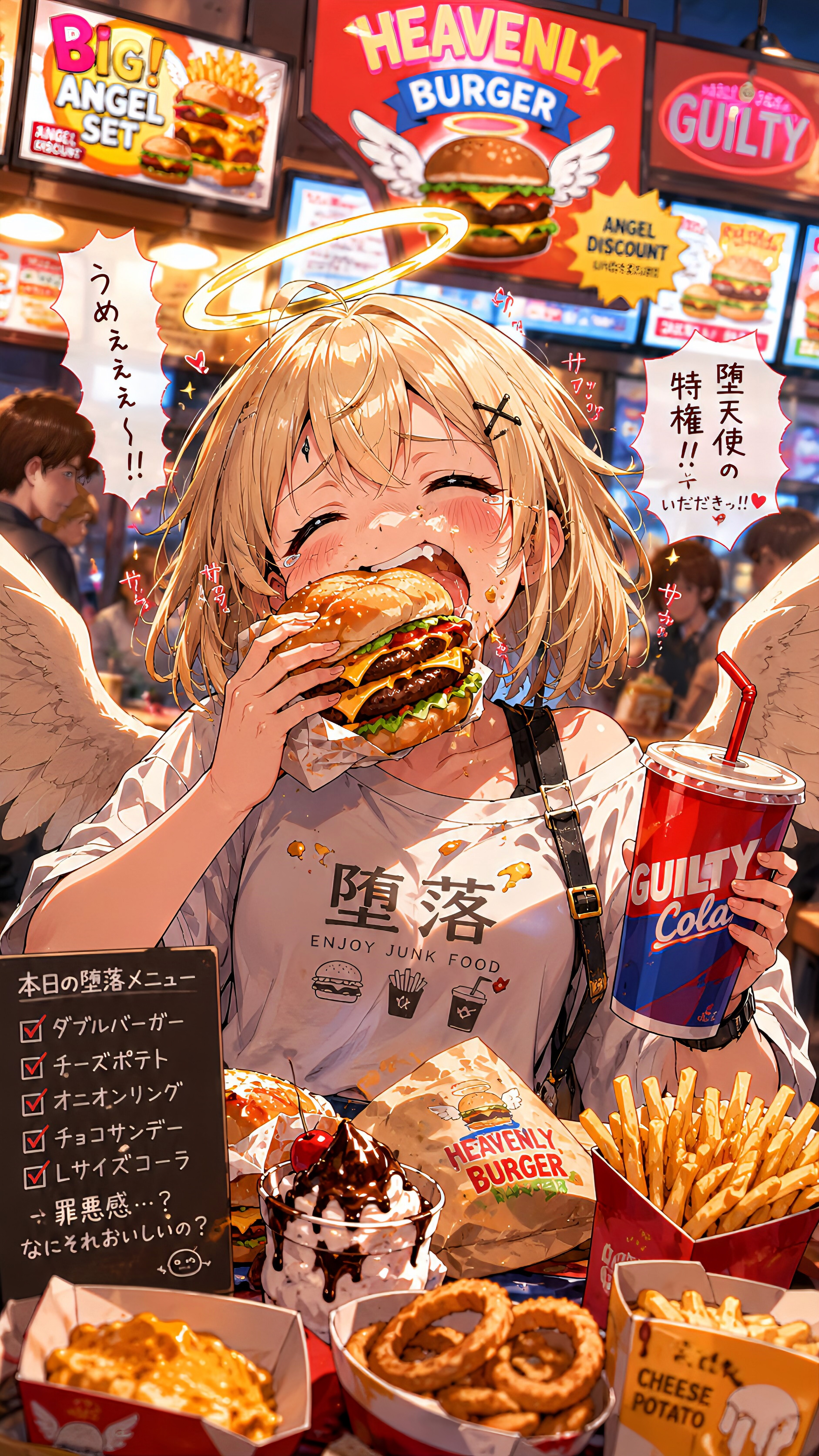 ジャンクフードに抗えない天使