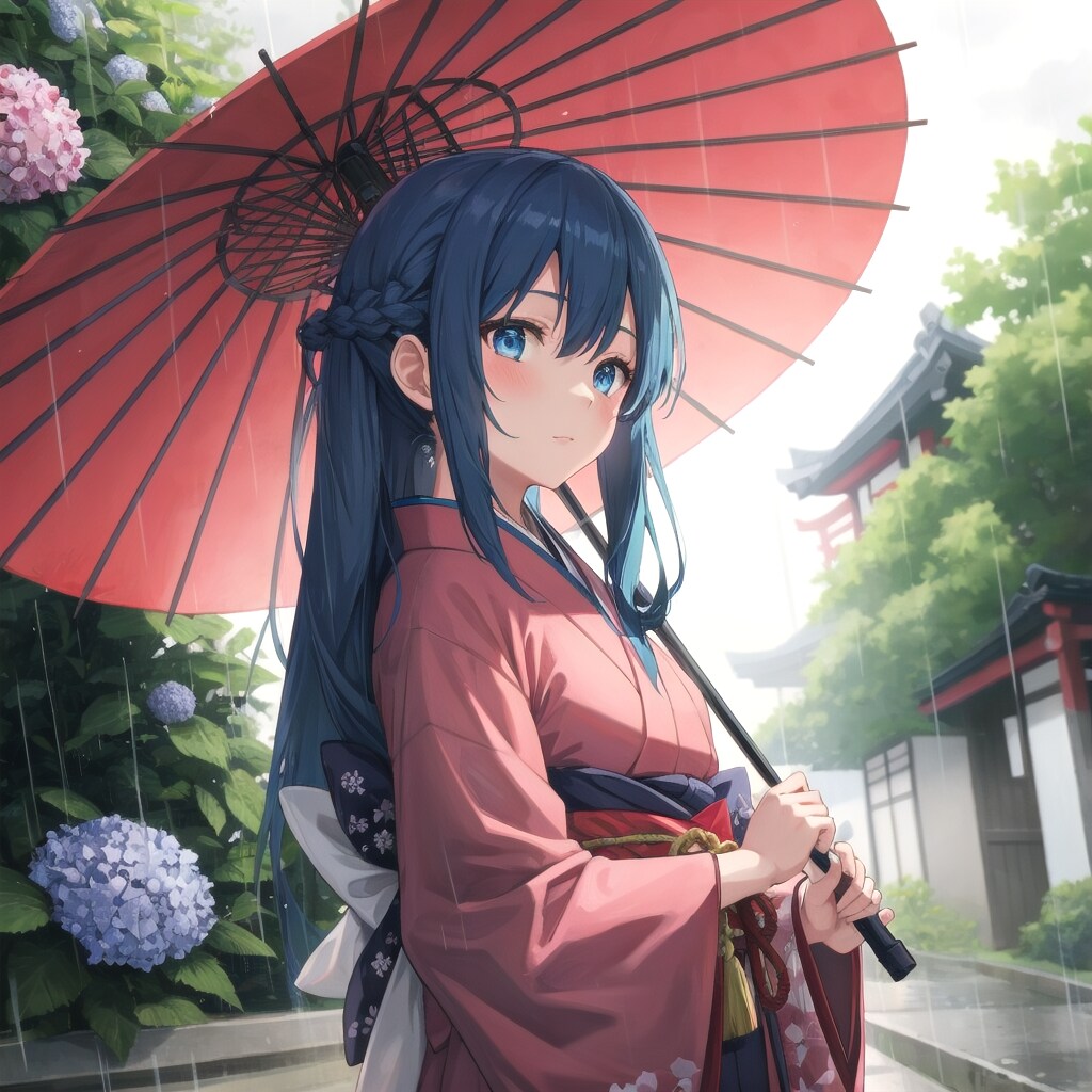 雨の巫女さん | の人気AIイラスト・グラビア