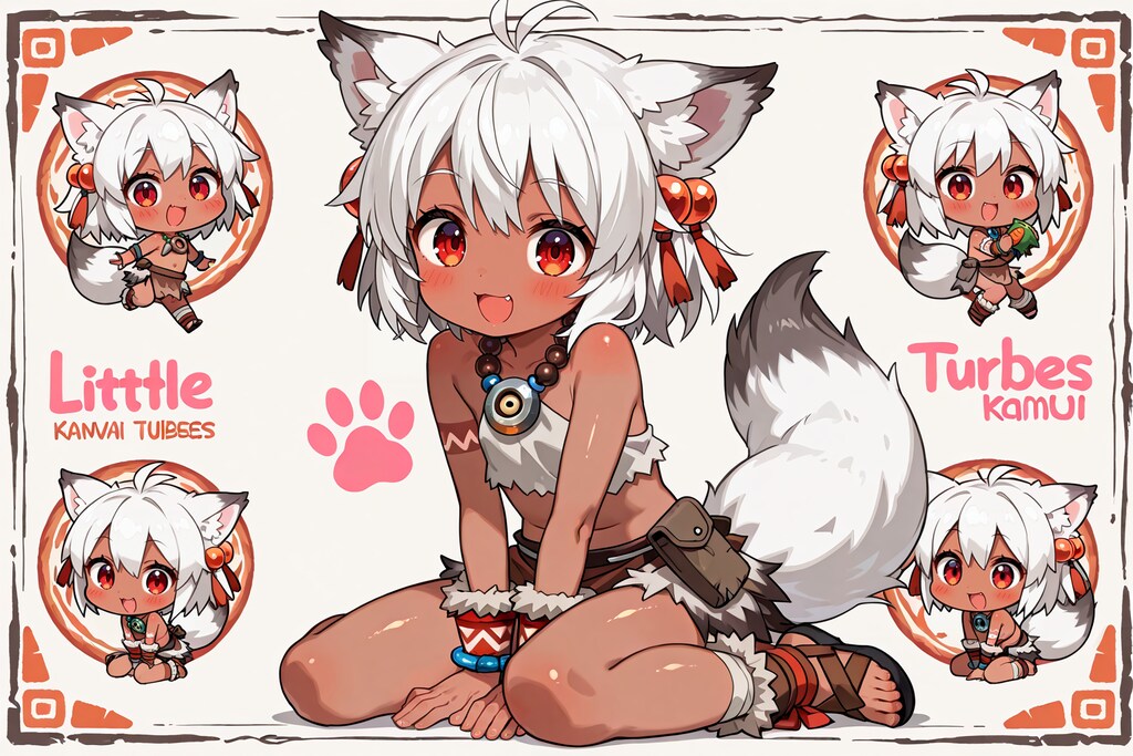 狼耳民族痛車の元絵候補(全年齢)