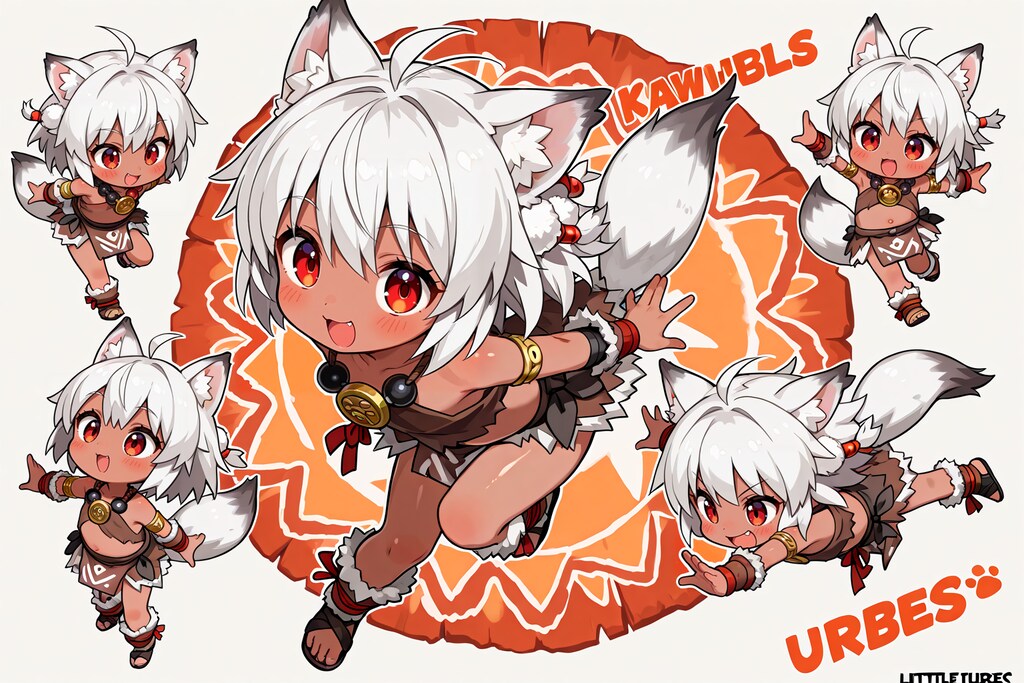 狼耳民族痛車の元絵候補(全年齢)