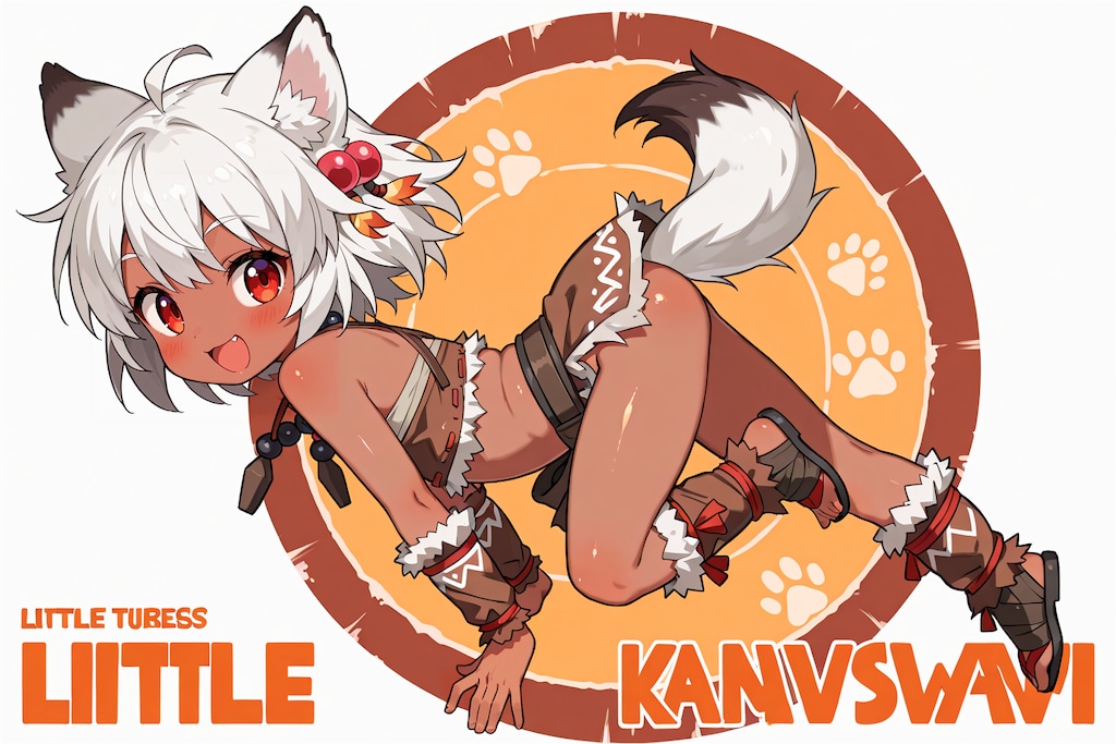 狼耳民族痛車の元絵候補(全年齢)