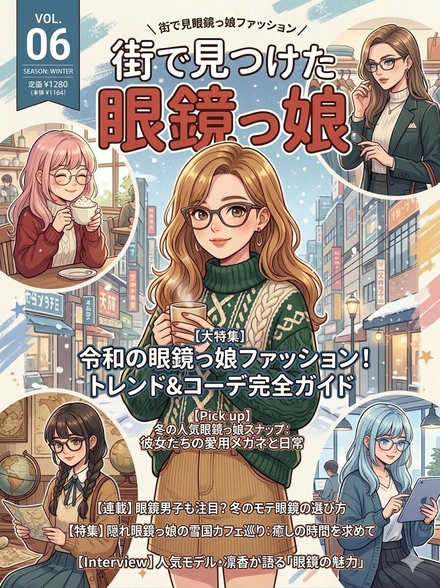 街で見つけた眼鏡っ娘