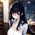 深夜の図書館 2枚目